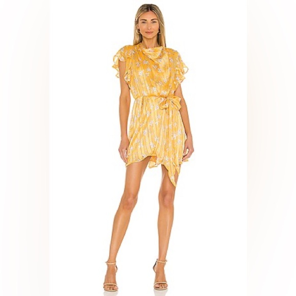 Sabina Musayev Yellow Floral Dress